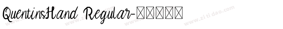 QuentinsHand Regular字体转换